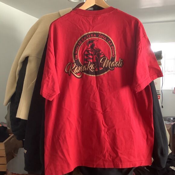 Hawaiian royalty tee T-shirt red graphic designer screenprint size xl extra larg - Picture 3 of 3